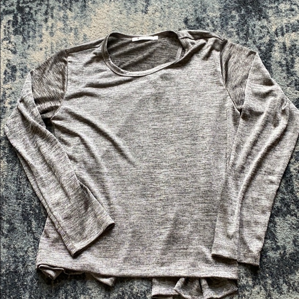 Alexander Wang silver open slit sides & back shirt